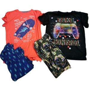 Kid's Boy's Short Sleeve 2 Piece Pajamas Set Size 12/14 L Cat & Jack Quay 2 pack
